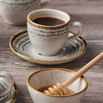 Homespun Stone Grey Espresso Cup 10cl